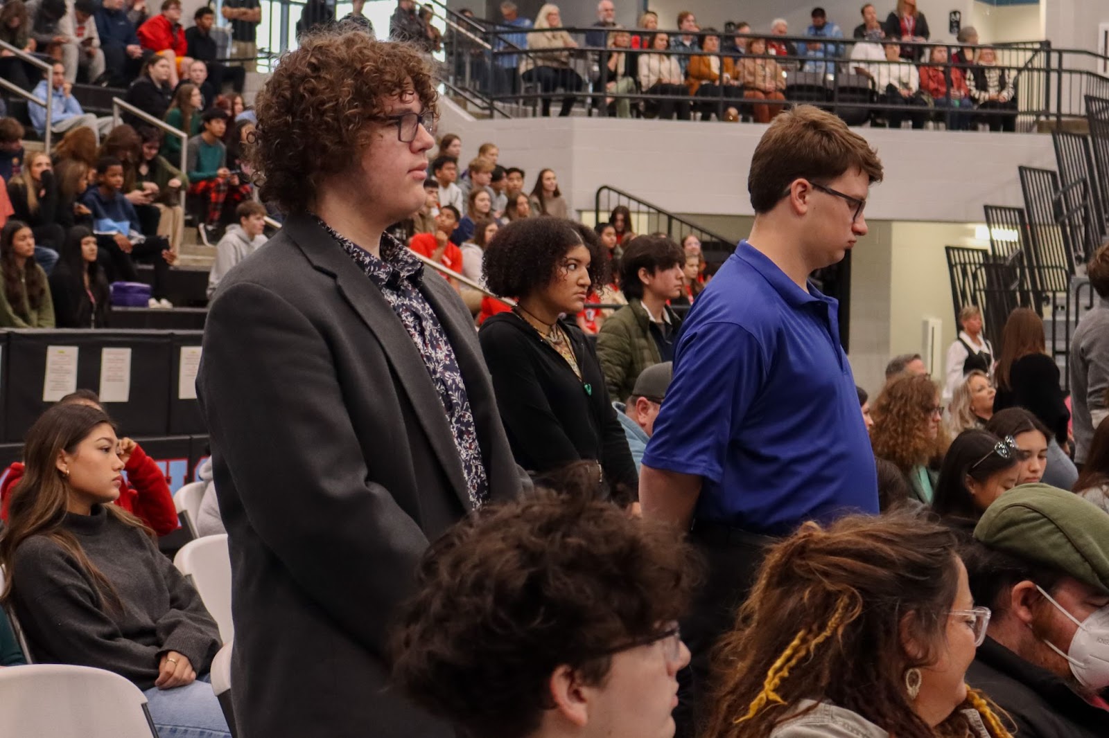 2 students standing